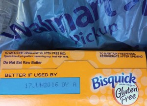 Bisquick Gluten Free Mix that expired June 17, 2016, was purchased October 19, 2016