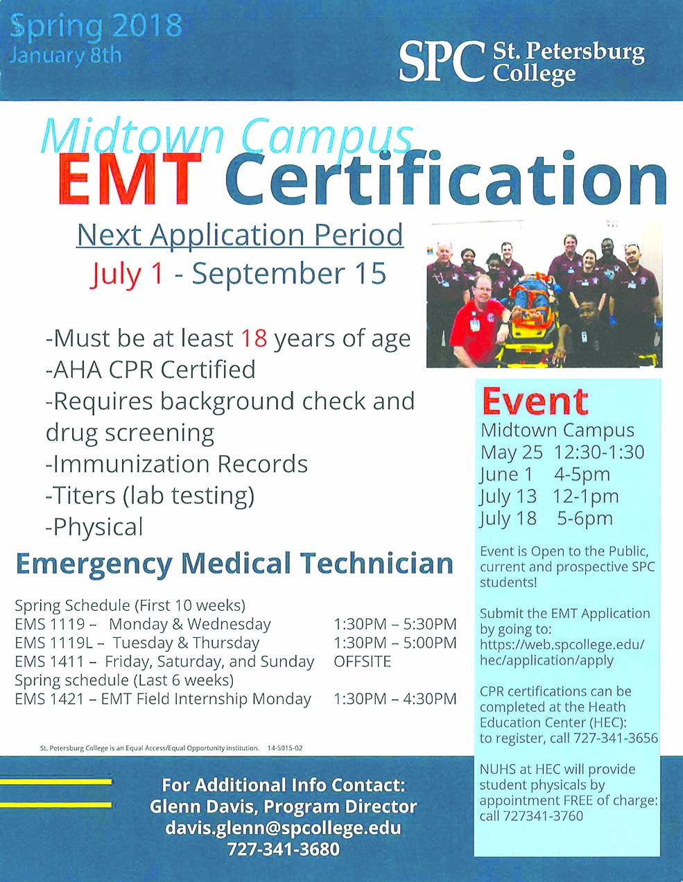 SPC EMT program begins enrollment