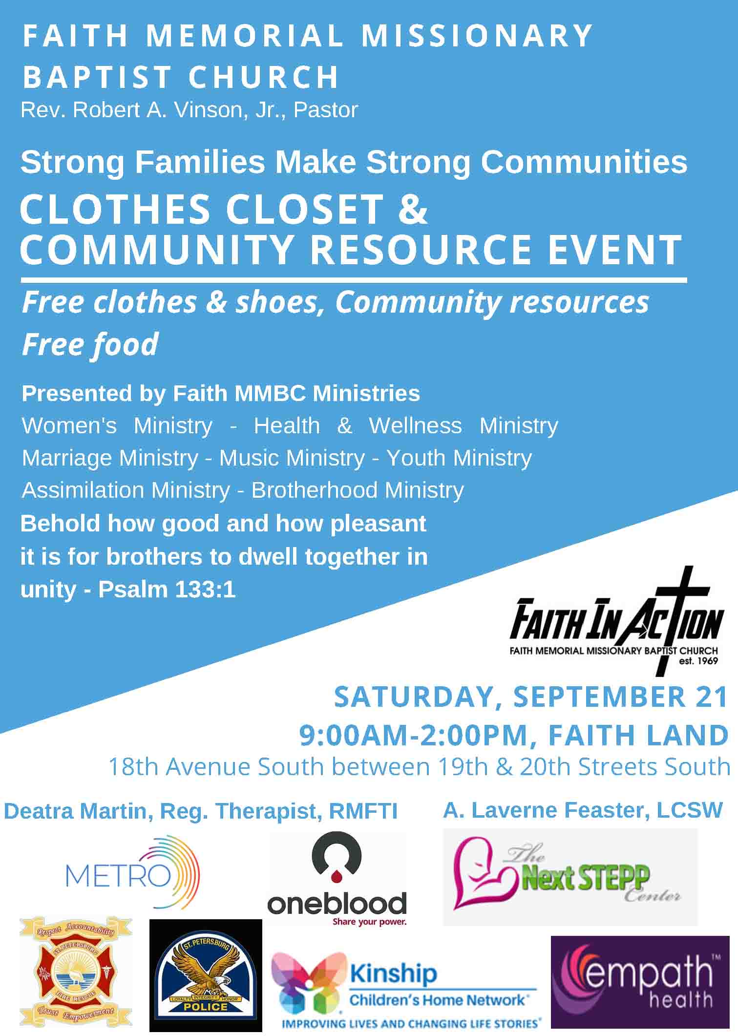 Faith Memorial invites community for free clothes and resources event